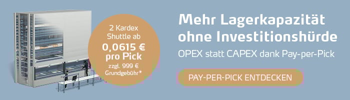 KardexLager automatisieren ohne Investition mit Pay-per-Pick - Jetzt entdecken