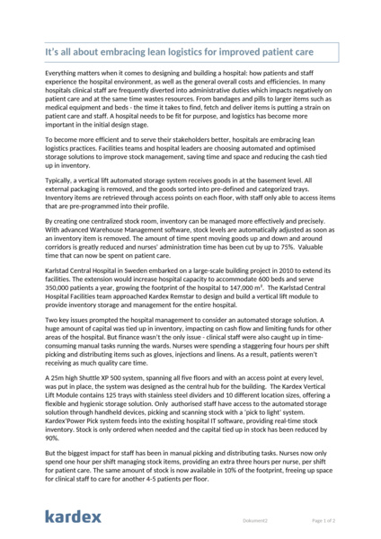 Article EN Kardex in hospital logistics-424x600-ea538e0